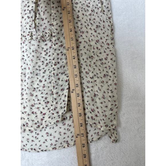 Denim & Supply Ralph Lauren Sheer Rosebud Tie Bow Blouse Prairie Cottage sz L - Picture 6 of 8